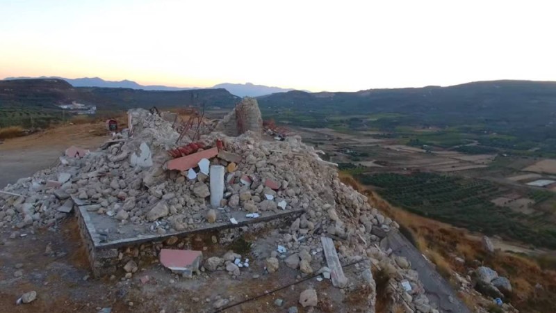 Σεισμός στη Κρήτη:  Εικόνες από drone δείχνουν το μέγεθος της καταστροφής μετά τα 5,8 Ρίχτερ
