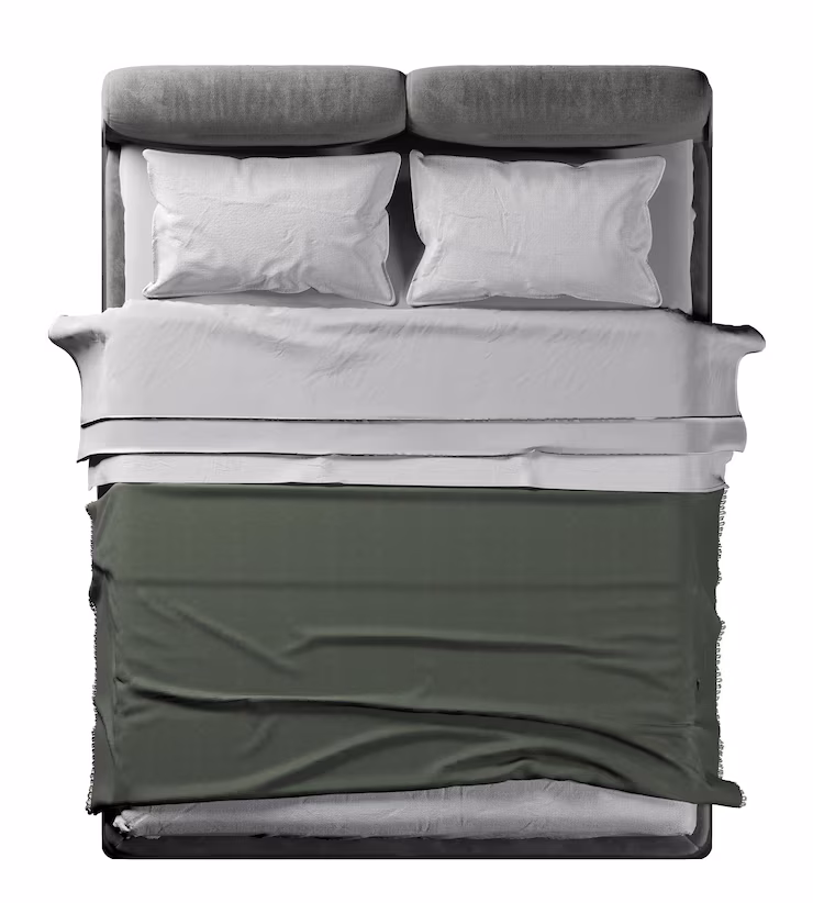 top view double bed with headboard 1284335 193