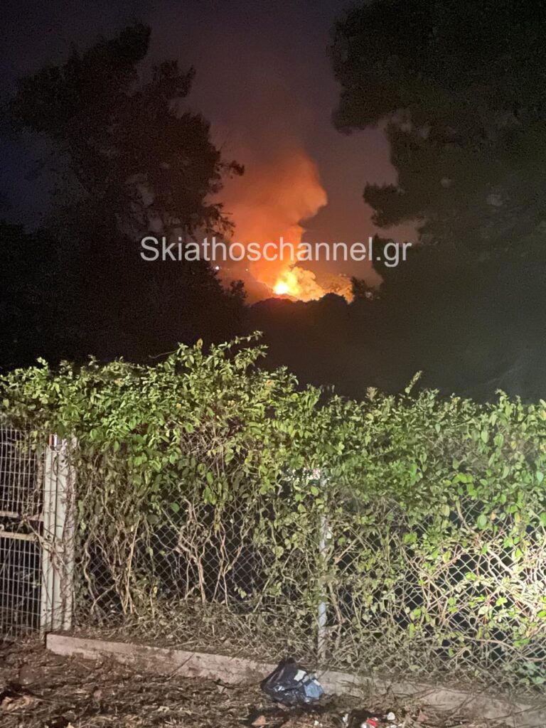 Φωτιά στη Σκιάθο στον ΧΥΤΑ στην περιοχή Παναγία Κουνίστρα 18 fotia xomateri skiathou 5