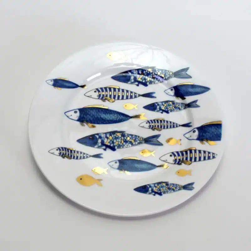 teller porzellan blue fish werner voss 1