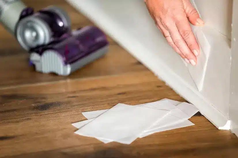 baseboard cleaning dryer sheets 1