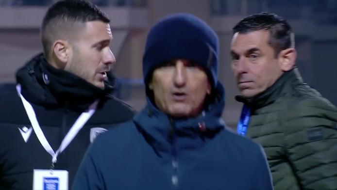 Τον έπιασε η κάμερα: Δείτε το ξέσπασμα Λουτσέσκου στη Λιβαδειά (ΒΙΝΤΕΟ)