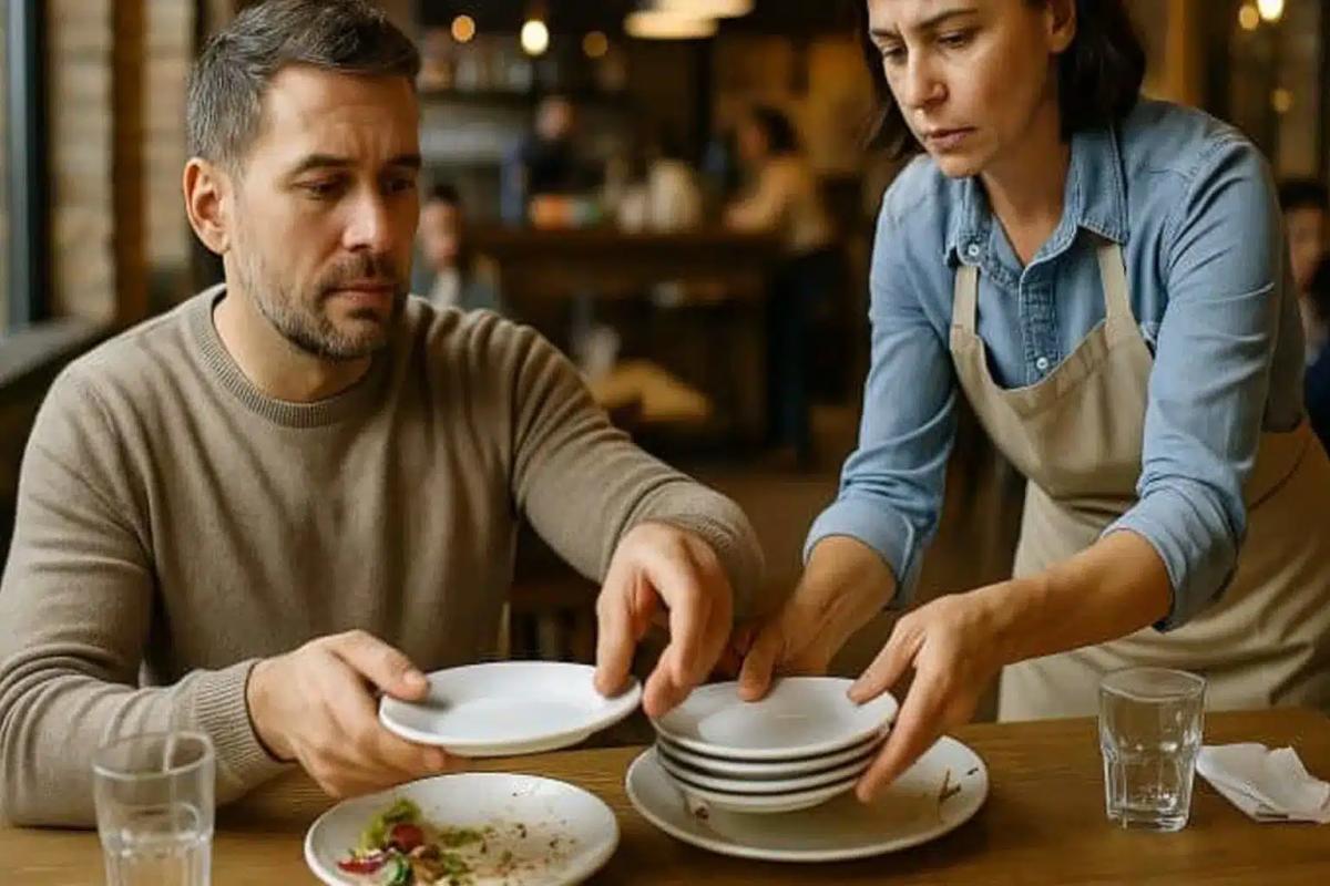 helping a waiter clear the table may seem kind but psychologists see something deeper