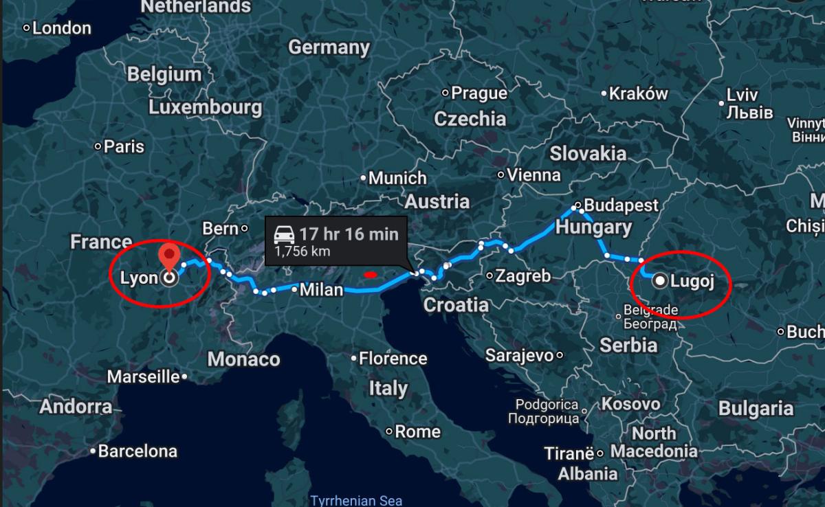 ΠΑΟΚ: Επιστρέφουν στην Ελλάδα οι οπαδοί, κλειστή η θύρα των φιλοξενούμενων στο ματς με τη Λιόν 6 romania lyon map