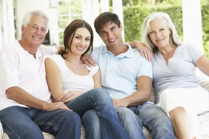 portrait mature parents relaxing grown up children 54930126