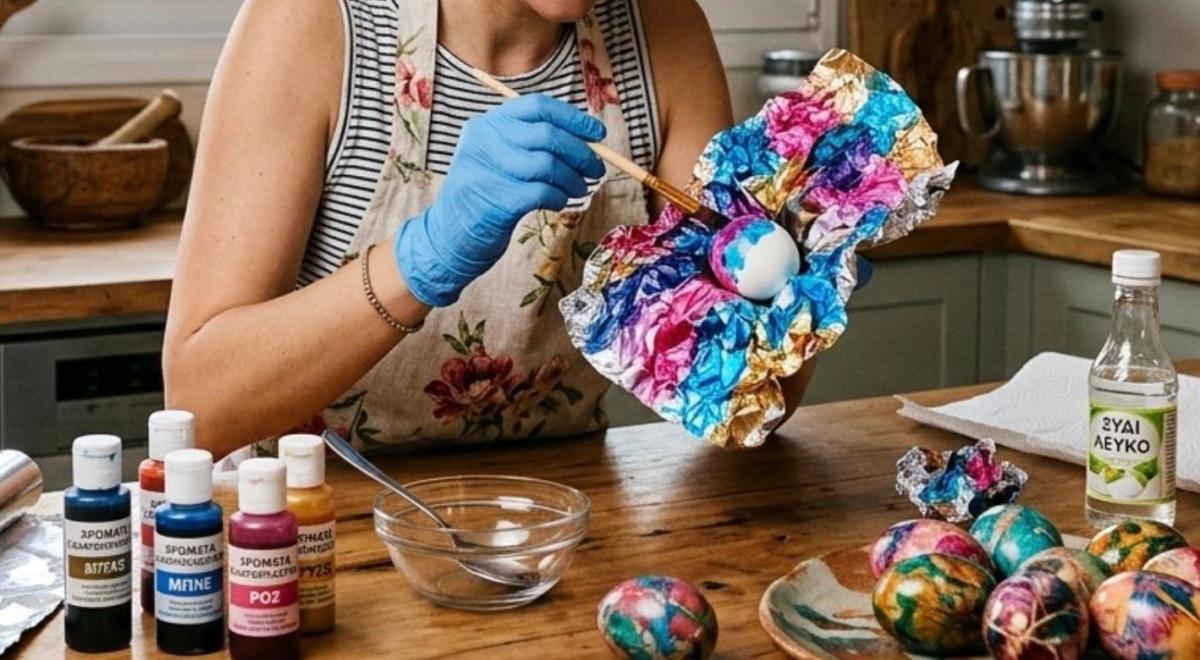 Βάψιμο αυγών: Δοκιμάστε το κόλπο με το αλουμινόχαρτο! Θα σας ρωτάνε όλοι πώς τα φτιάξατε 2 2026 04 05 23.41.50