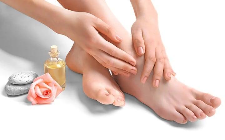female feet with spa