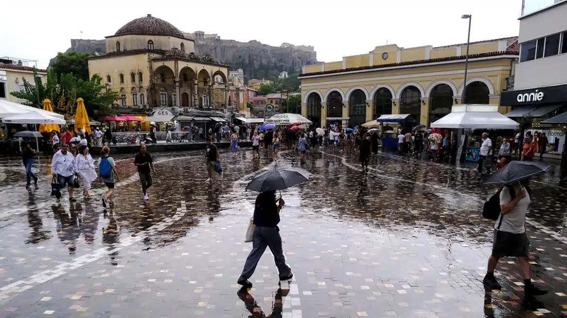 Καιρός: Ισχυρές καταιγίδες, χαλάζι και δυνατοί άνεμοι – Έκτακτο δελτίο επιδείνωσης 1 vroxi athina mak