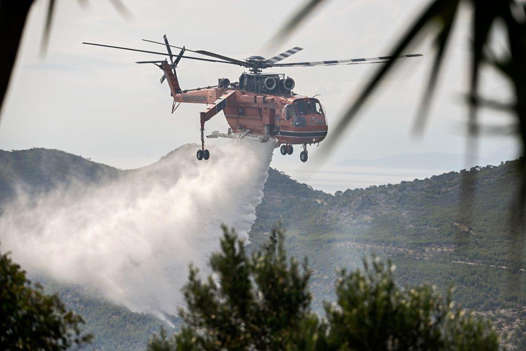 Άμεση κινητοποίηση των πυροσβεστικών δυνάμεων για την κατάσβεση της δασικής πυρκαγιάς που ξέσπασε στις Αμμούδες στην Ρόδο