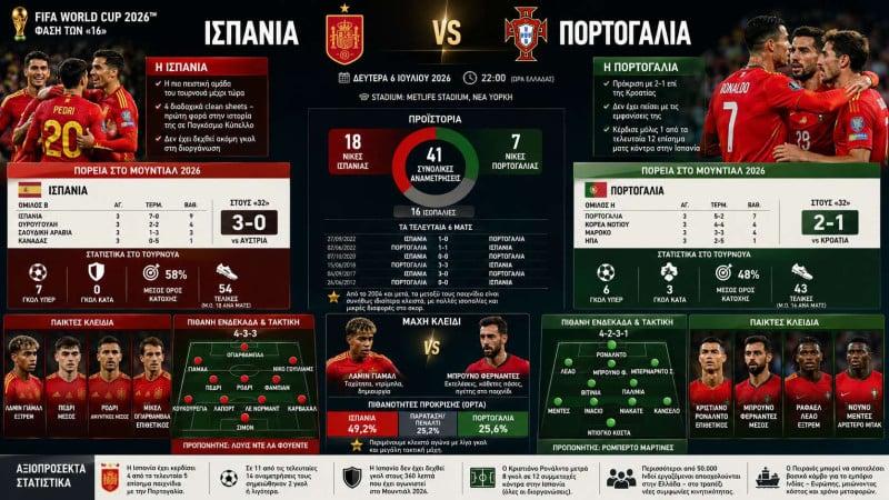 Ιβηρικός «τελικός» για μια θέση στα προημιτελικά του Μουντιάλ
